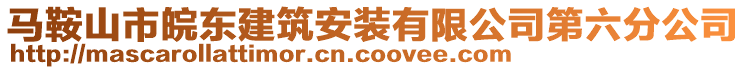 馬鞍山市皖東建筑安裝有限公司第六分公司