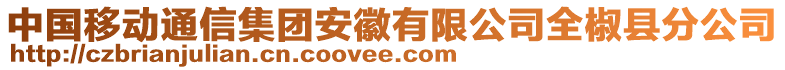 中國移動通信集團安徽有限公司全椒縣分公司