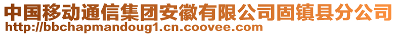 中國(guó)移動(dòng)通信集團(tuán)安徽有限公司固鎮(zhèn)縣分公司