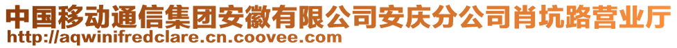 中國移動(dòng)通信集團(tuán)安徽有限公司安慶分公司肖坑路營業(yè)廳