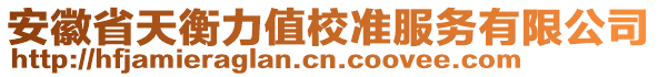 安徽省天衡力值校準服務有限公司