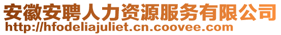 安徽安聘人力資源服務(wù)有限公司