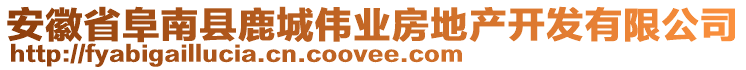 安徽省阜南縣鹿城偉業(yè)房地產(chǎn)開(kāi)發(fā)有限公司