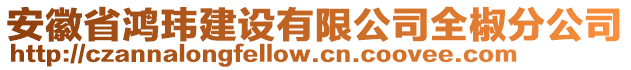 安徽省鴻瑋建設有限公司全椒分公司