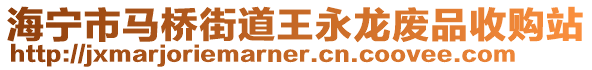 海寧市馬橋街道王永龍廢品收購(gòu)站