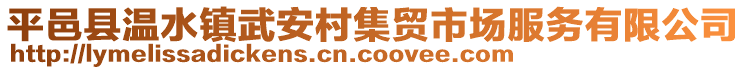 平邑縣溫水鎮(zhèn)武安村集貿(mào)市場服務(wù)有限公司