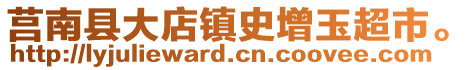 莒南縣大店鎮(zhèn)史增玉超市。