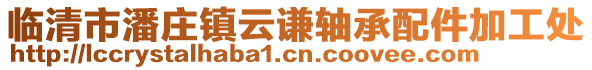 臨清市潘莊鎮云謙軸承配件加工處