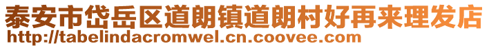 泰安市岱岳區道朗鎮道朗村好再來理發店