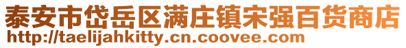 泰安市岱岳區(qū)滿(mǎn)莊鎮(zhèn)宋強(qiáng)百貨商店