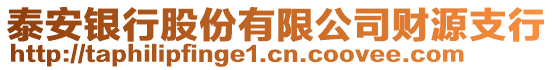 泰安銀行股份有限公司財(cái)源支行