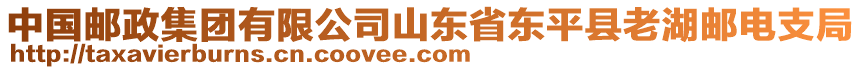 中国邮政集团有限公司山东省东平县老湖邮电支局