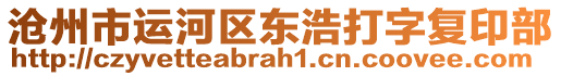 滄州市運(yùn)河區(qū)東浩打字復(fù)印部