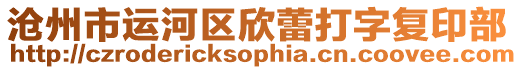 滄州市運河區欣蕾打字復印部