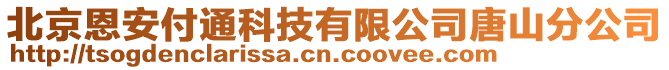 北京恩安付通科技有限公司唐山分公司