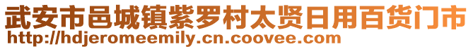 武安市邑城鎮(zhèn)紫羅村太賢日用百貨門市