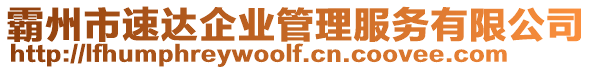 霸州市速達(dá)企業(yè)管理服務(wù)有限公司