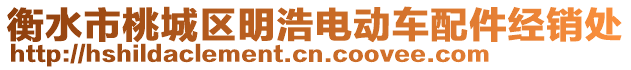 衡水市桃城區(qū)明浩電動車配件經(jīng)銷處