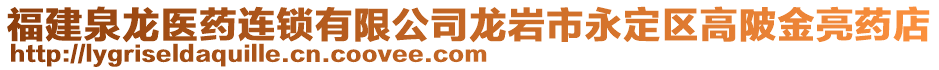 福建泉龙医药连锁有限公司龙岩市永定区高陂金亮药店