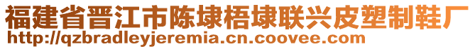 福建省晉江市陳埭梧埭聯(lián)興皮塑制鞋廠