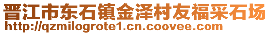 晉江市東石鎮金澤村友福采石場
