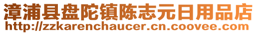 漳浦縣盤陀鎮陳志元日用品店