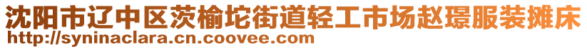 沈陽市遼中區(qū)茨榆坨街道輕工市場趙璟服裝攤床