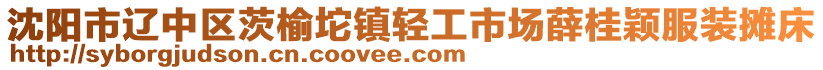 沈陽市遼中區(qū)茨榆坨鎮(zhèn)輕工市場薛桂穎服裝攤床