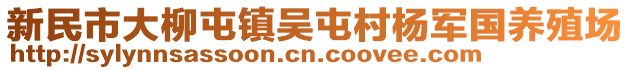 新民市大柳屯鎮吳屯村楊軍國養殖場