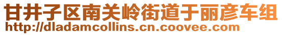 甘井子區(qū)南關(guān)嶺街道于麗彥車組