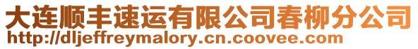 大連順豐速運有限公司春柳分公司