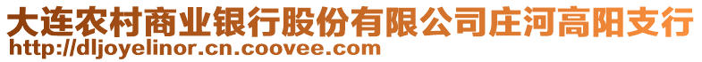 大連農(nóng)村商業(yè)銀行股份有限公司莊河高陽支行