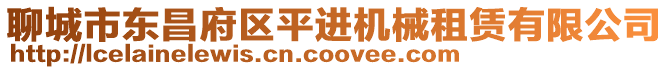 聊城市東昌府區(qū)平進機械租賃有限公司