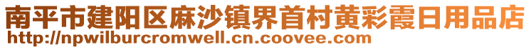 南平市建陽區(qū)麻沙鎮(zhèn)界首村黃彩霞日用品店