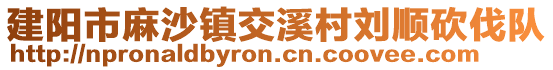 建陽市麻沙鎮(zhèn)交溪村劉順砍伐隊