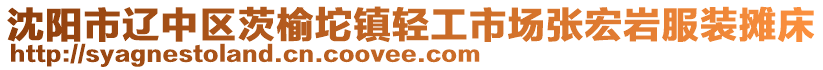 沈陽市遼中區(qū)茨榆坨鎮(zhèn)輕工市場(chǎng)張宏巖服裝攤床