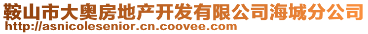 鞍山市大奧房地產(chǎn)開發(fā)有限公司海城分公司