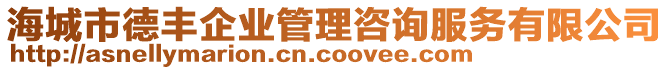 海城市德豐企業(yè)管理咨詢服務有限公司