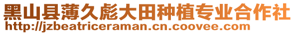 黑山县薄久彪大田种植专业合作社