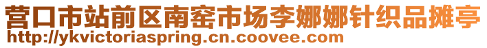 营口市站前区南窑市场李娜娜针织品摊亭