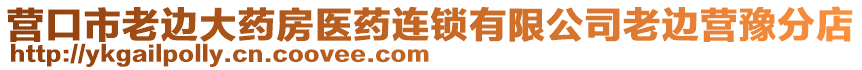 營(yíng)口市老邊大藥房醫(yī)藥連鎖有限公司老邊營(yíng)豫分店