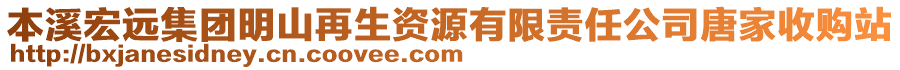 本溪宏遠集團明山再生資源有限責任公司唐家收購站