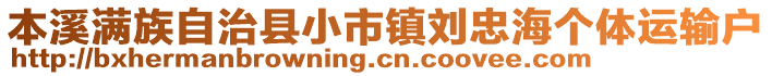 本溪滿族自治縣小市鎮(zhèn)劉忠海個體運輸戶