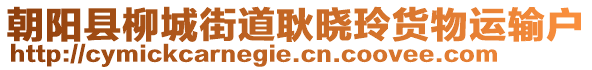 朝陽縣柳城街道耿曉玲貨物運輸戶