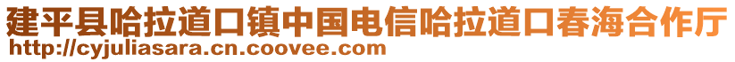 建平縣哈拉道口鎮(zhèn)中國電信哈拉道口春海合作廳