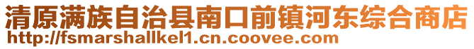 清原满族自治县南口前镇河东综合商店