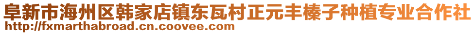 阜新市海州區(qū)韓家店鎮(zhèn)東瓦村正元豐榛子種植專業(yè)合作社