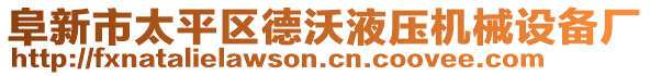 阜新市太平區(qū)德沃液壓機(jī)械設(shè)備廠