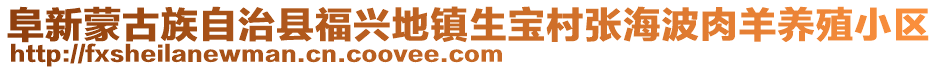 阜新蒙古族自治縣福興地鎮(zhèn)生寶村張海波肉羊養(yǎng)殖小區(qū)