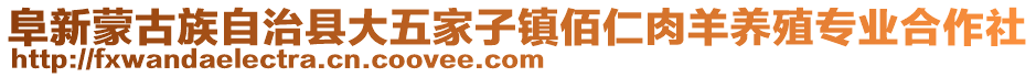 阜新蒙古族自治縣大五家子鎮(zhèn)佰仁肉羊養(yǎng)殖專業(yè)合作社